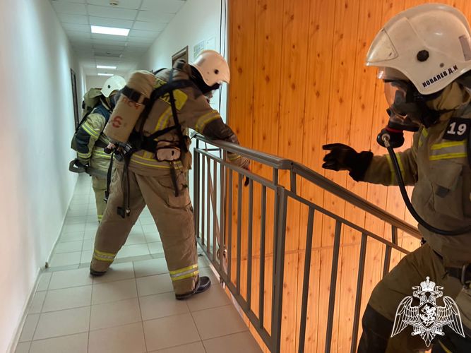 Росгвардейцы и спасатели региональных управлений в Калмыкии   провели совместные занятия 