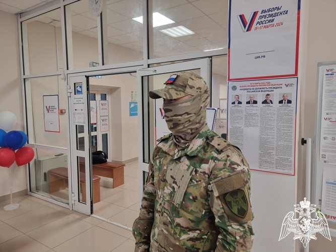 Росгвардейцы обеспечили правопорядок в дни голосования на выборах президента России в Калмыкии