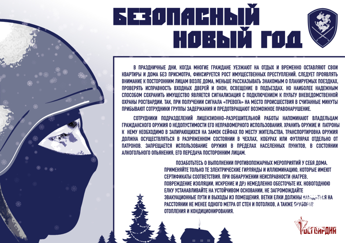 Калмыцкие росгвардейцы проводят профилактические мероприятия в рамках ведомственной акции «Безопасный новый год»
