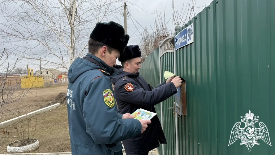 Росгвардейцы принимают участие в подготовке к пожароопасному сезону в Калмыкии