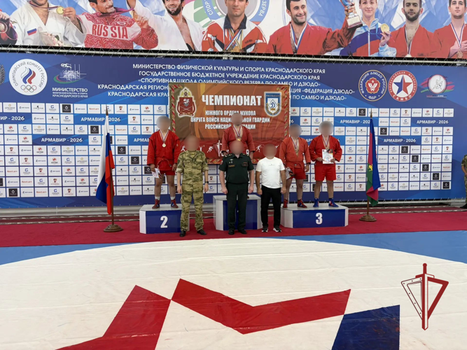 Спортсмены из Калмыкии — призёры чемпионата Южного округа Росгвардии по самбо